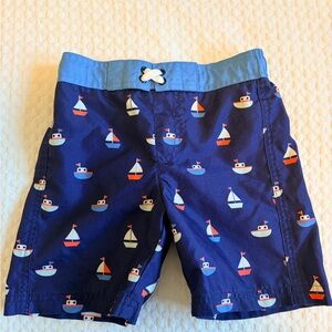 Target Blue Kids Shorts with Boat Pattern